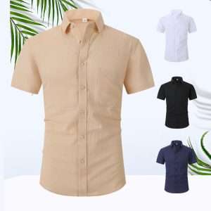 Men’s Linen Half-Sleeve Shirt