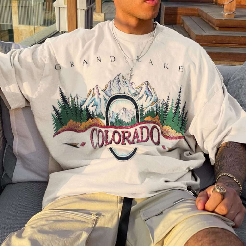 Grand Lake Colorado Oversized Graphic T-Shirt