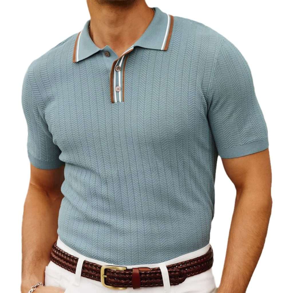 Retro Knit Polo Shirt - Image 5