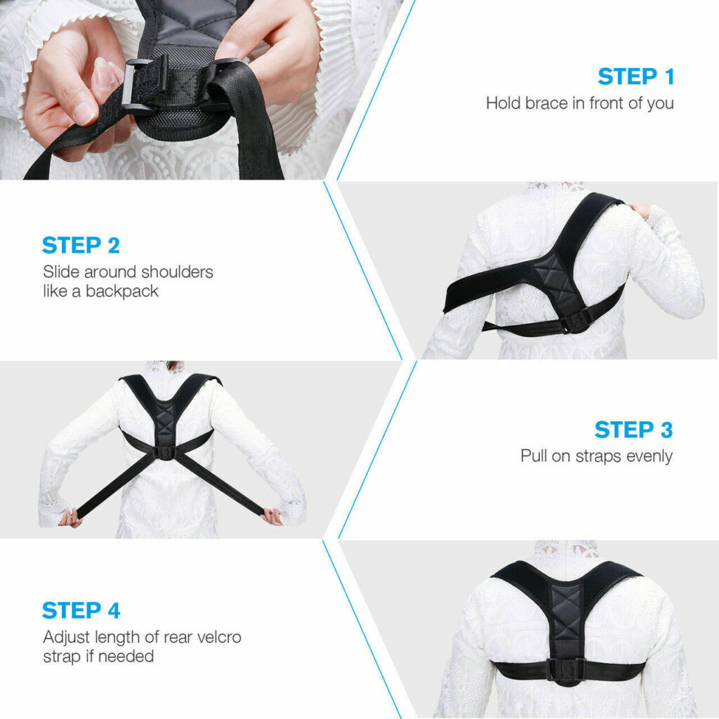 Posture Corrector Men Women Upper Back Pain Brace Clavicle Support Straightener - Image 10