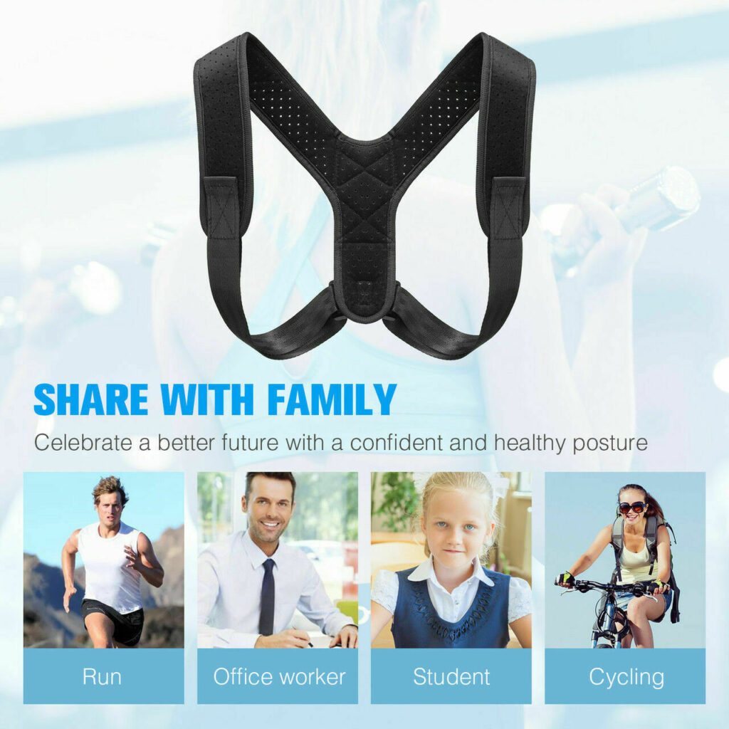 Posture Corrector Men Women Upper Back Pain Brace Clavicle Support Straightener - Image 9