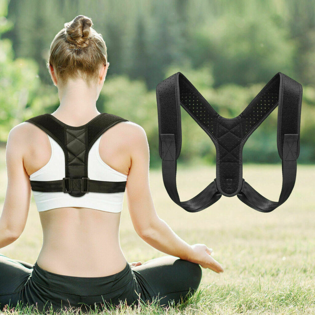 Posture Corrector Men Women Upper Back Pain Brace Clavicle Support Straightener - Image 3