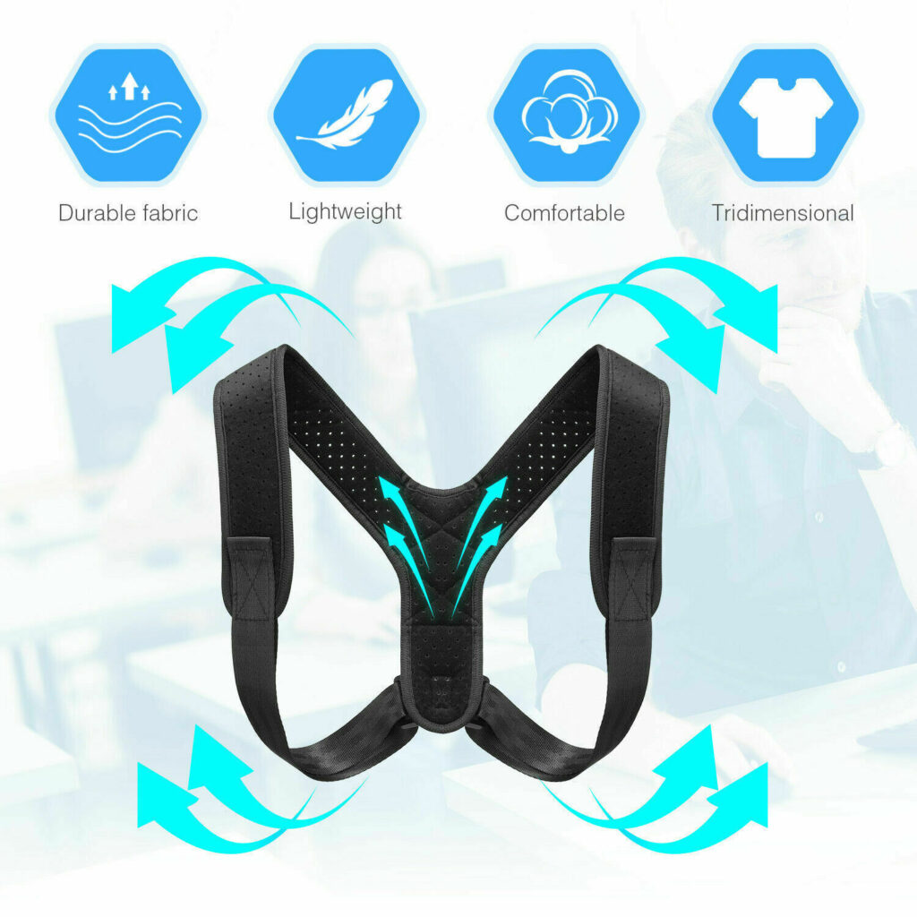 Posture Corrector Men Women Upper Back Pain Brace Clavicle Support Straightener - Image 2