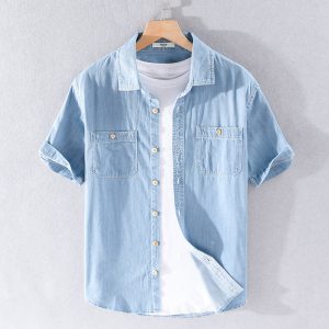 Lightweight Denim Short Sleeve Shirt