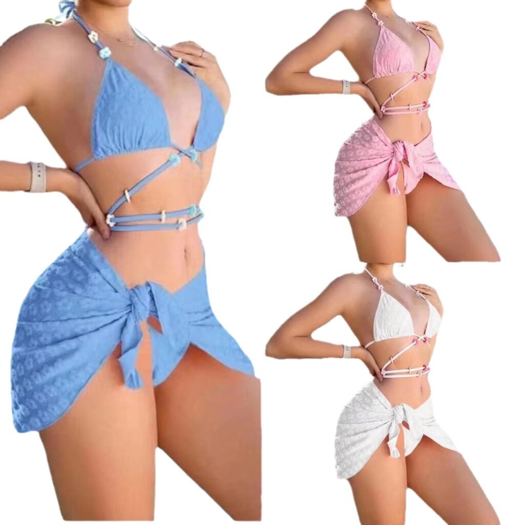 Fashion Ladies Three-piece Set Strap Split Swimsuit - Image 5