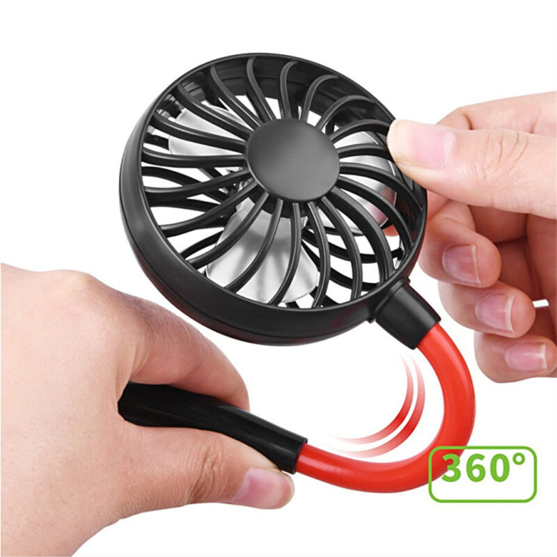 Charging portable lazy fan student desktop fan hanging neck fan - Image 4