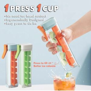 Press Ice Cube Maker with Storage Box