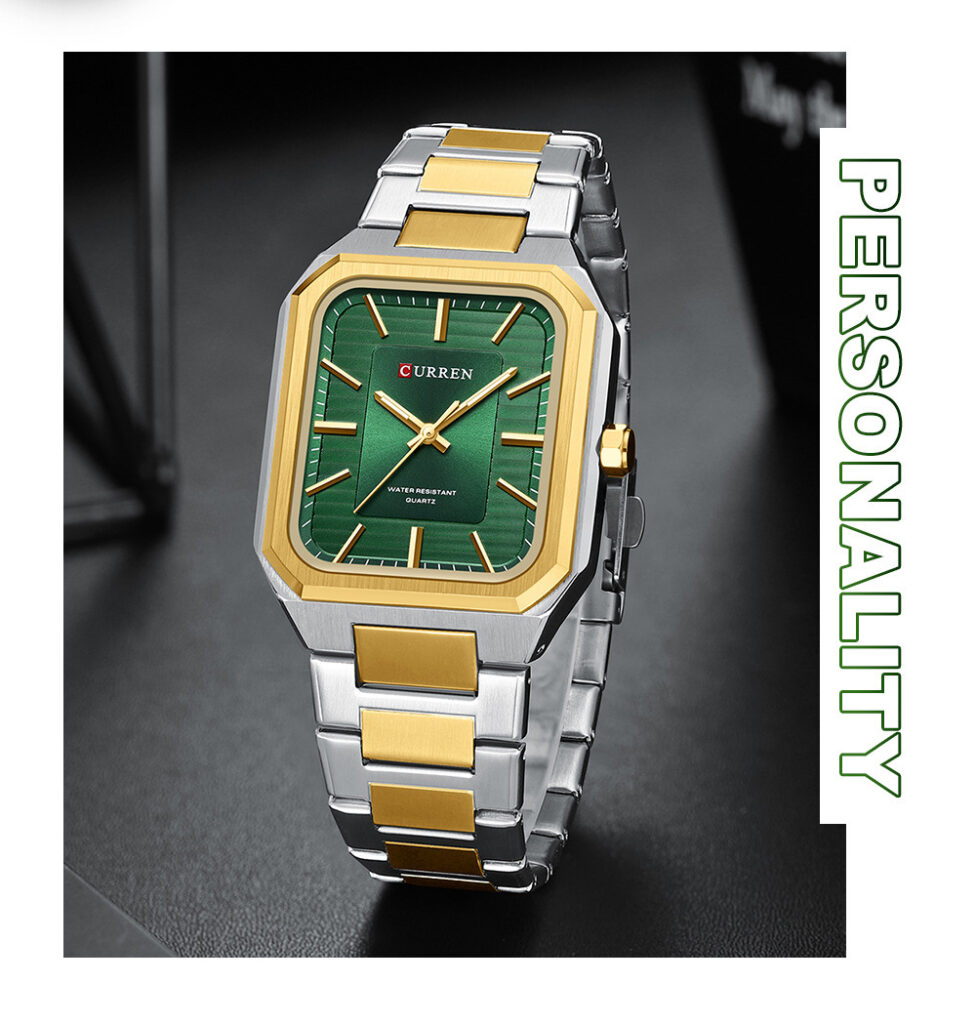 Men's Fashion Steel Band Business Square Quartz Watch - Image 8