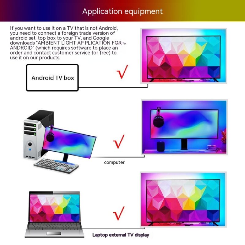 Colorful Android TV With Screen Ambience Light Ambibox Monitor Background Computer With Screen Synchronous Light - Image 5