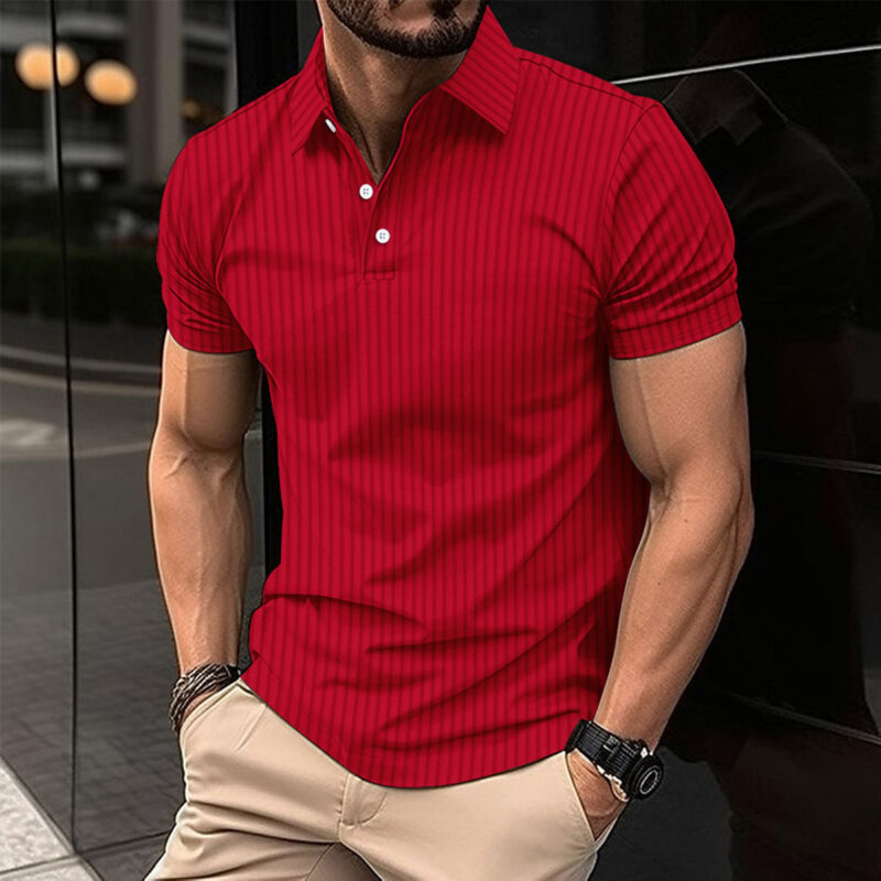 Ribbed Slim-Fit Polo Shirt - Image 9