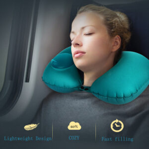 Portable U-Shape Inflatable Travel Pillow