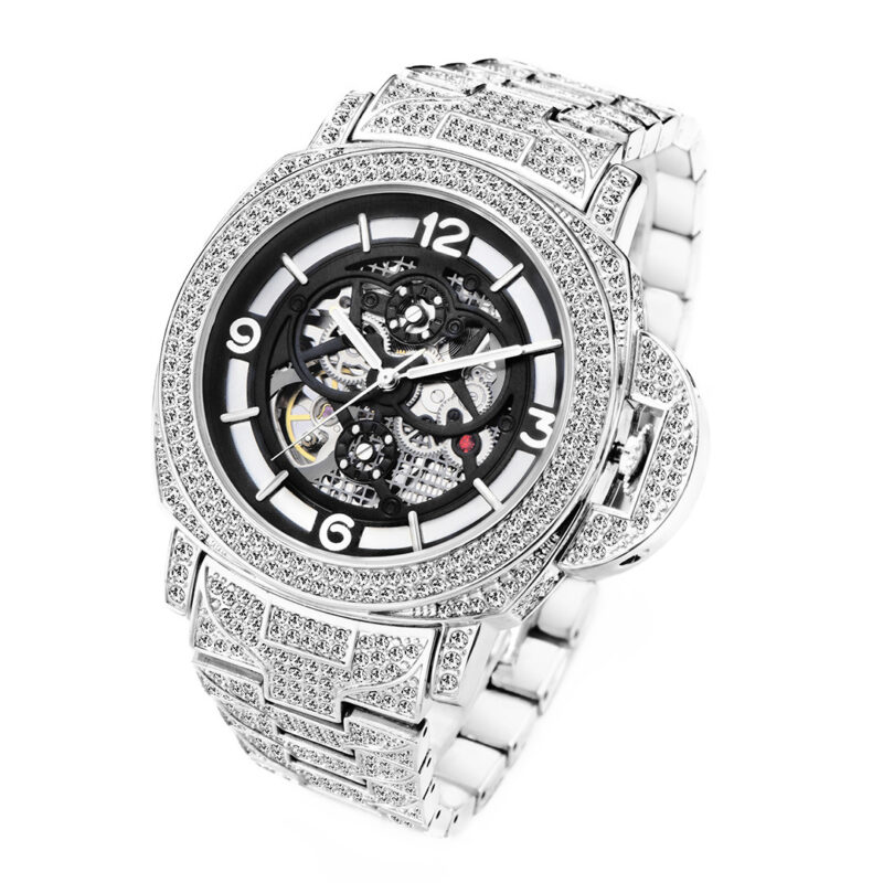 Men's Full Diamond Luminous Mechanical Watch - Image 4