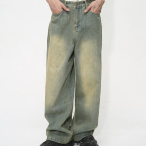 Minimalist Men's Loose Purple Jeans