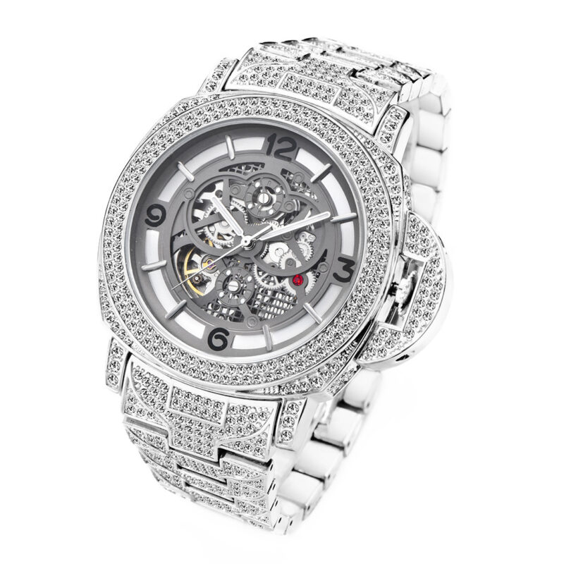 Men's Full Diamond Luminous Mechanical Watch - Image 3