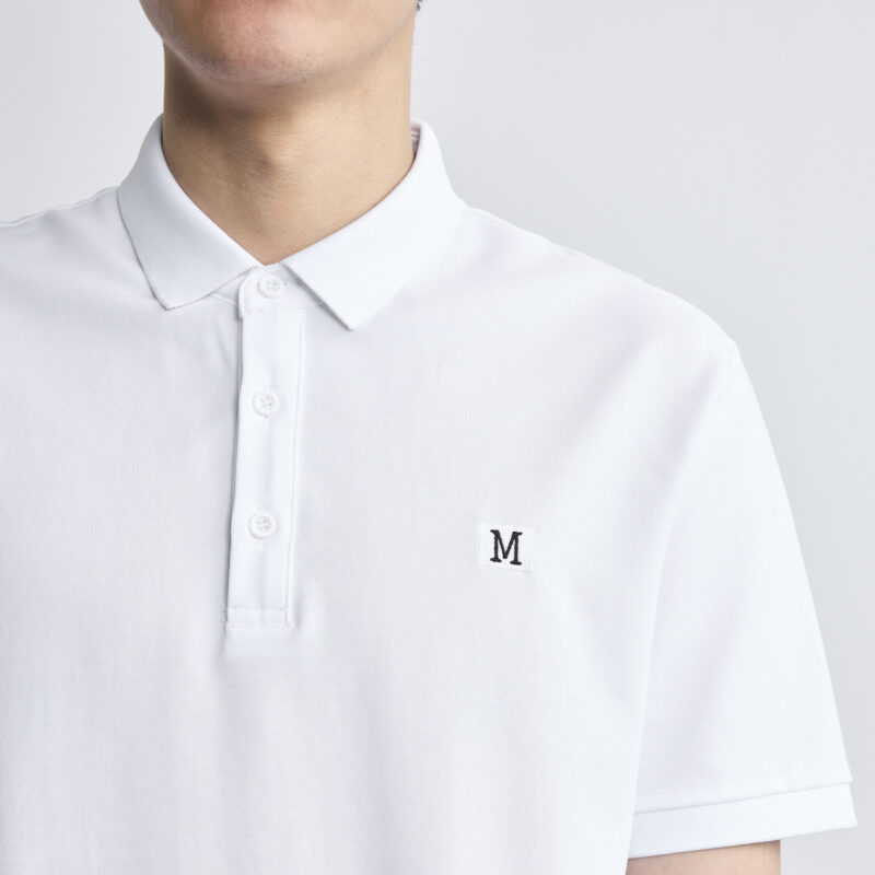 Embroidered Letter Lapel Polo Shirt - Image 4