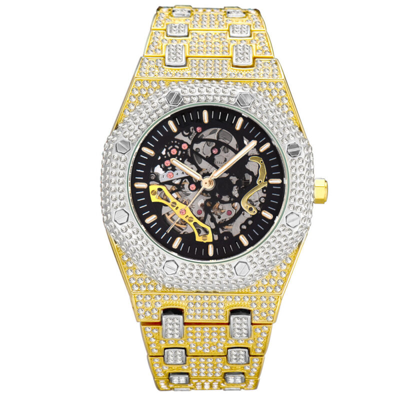 Luxury Crystal-Studded Skeleton Watch - Image 6