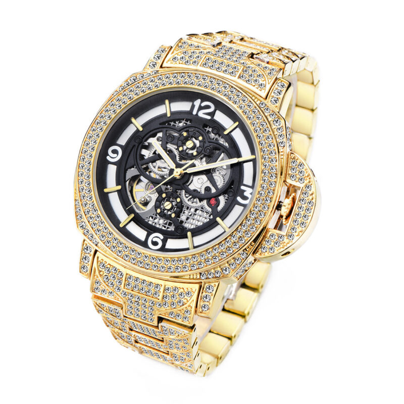 Men's Full Diamond Luminous Mechanical Watch - Image 5