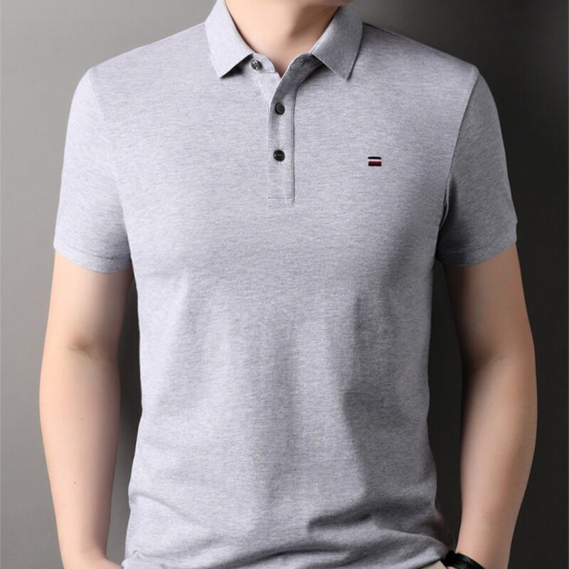 Embroidered Men's Polo Shirt - Imitation Cotton