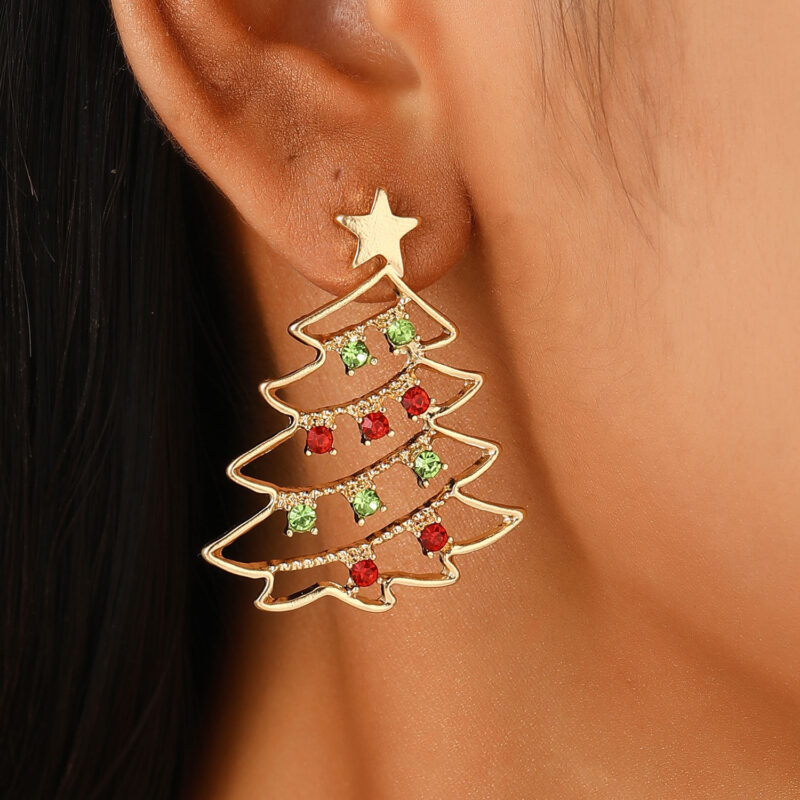 Festive Christmas Tree Earrings - Image 4