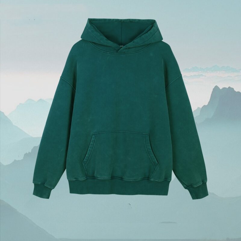 Velvet Padded Hooded Sweatshirt Male - Image 5