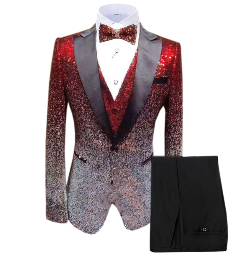 Sequin Men's Suit Three Piece Set - Image 8