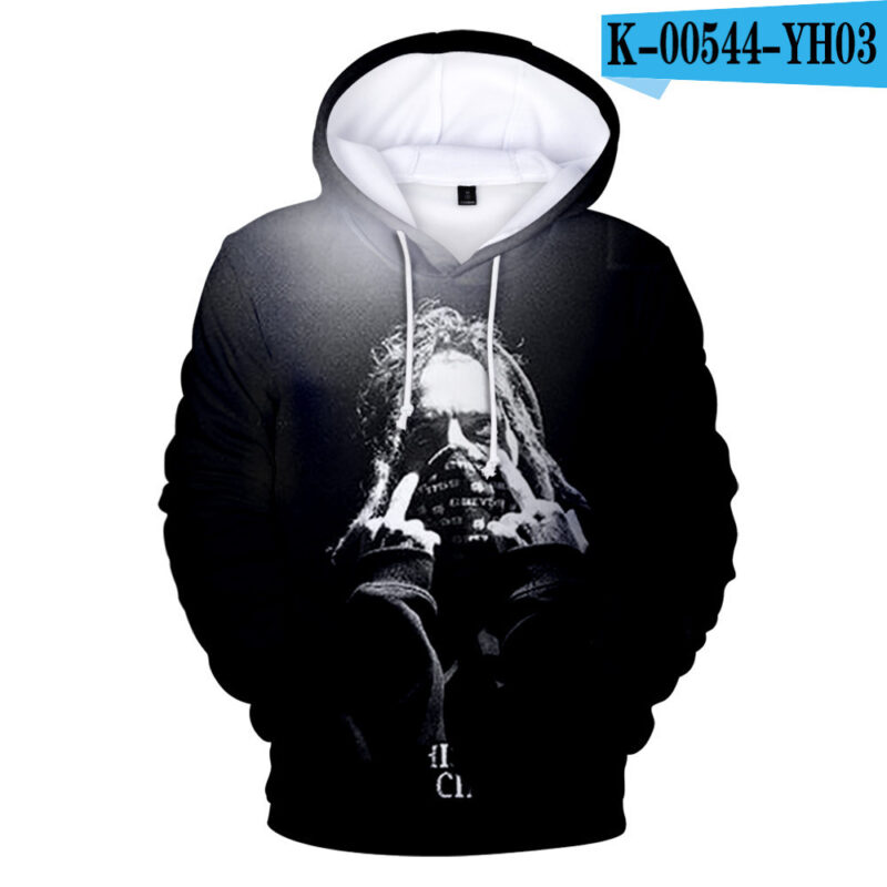 Rapper Surrounding 3D Digital Color Printing Hooded Sweater Men's Sweater Autumn And Winter Models - Image 6