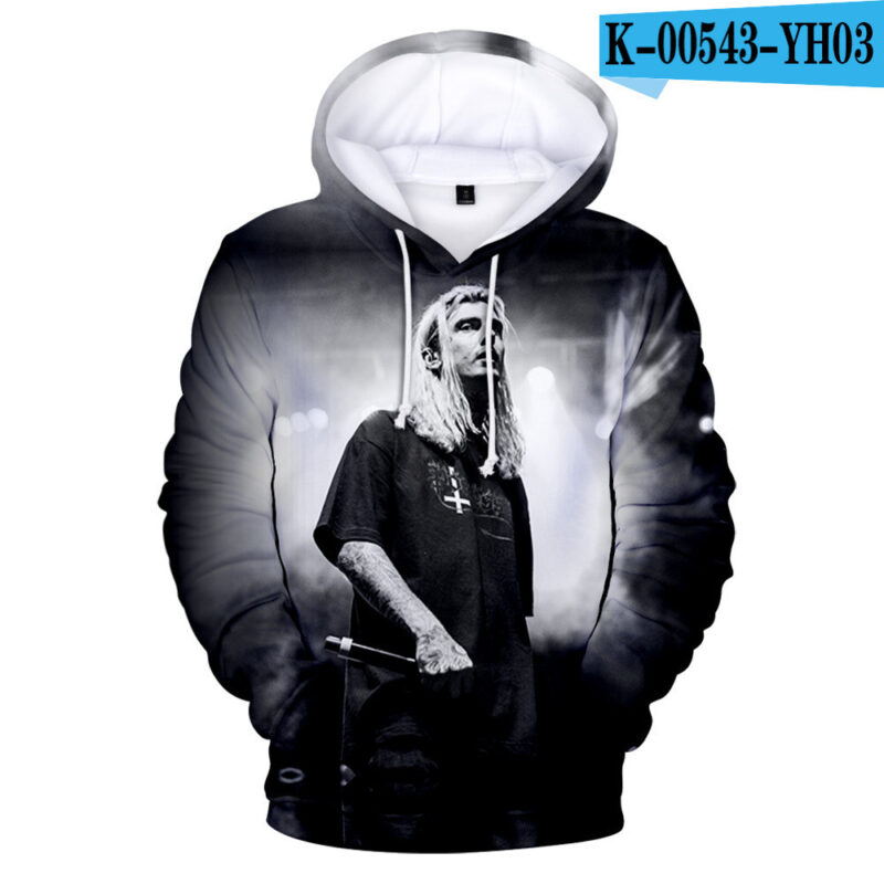 Rapper Surrounding 3D Digital Color Printing Hooded Sweater Men's Sweater Autumn And Winter Models - Image 5