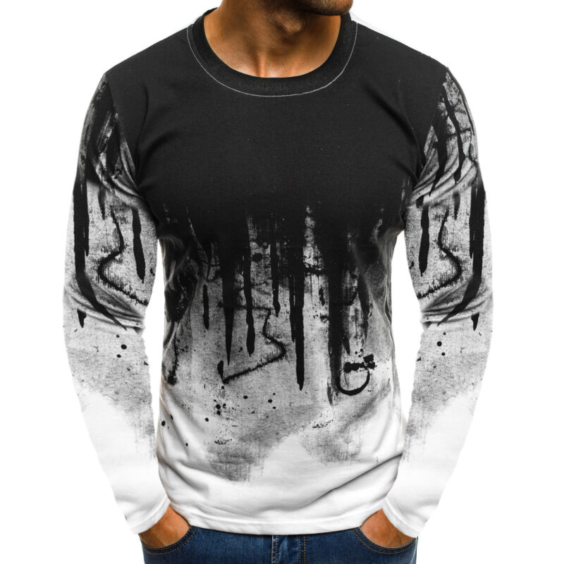 Fashion Men's Camouflage Color Pullover Long Sleeve