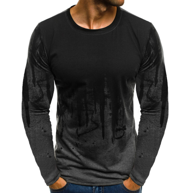 Fashion Men's Camouflage Color Pullover Long Sleeve - Image 8