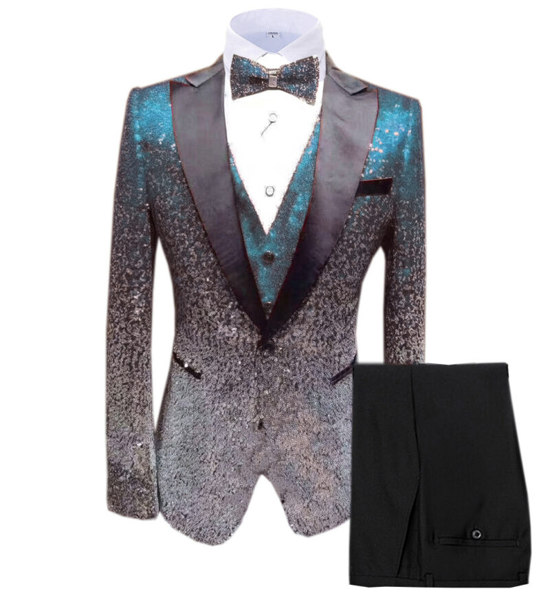 Sequin Men's Suit Three Piece Set - Image 3