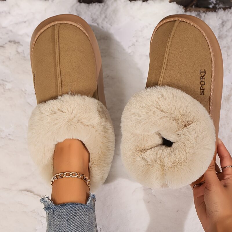 Women's Fleece-Lined Cozy Slip-On Slippers - Image 2