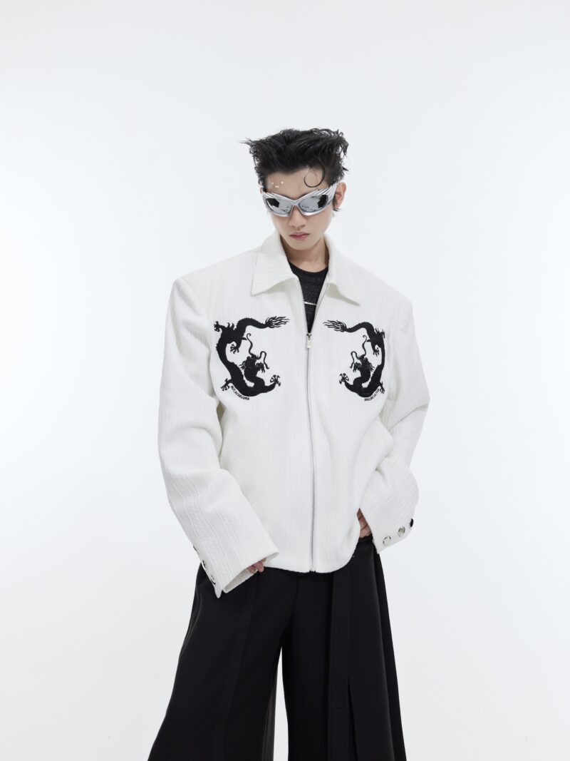 Heavy Deconstruction Texture Pit Pattern Jacket Jacket - Image 5