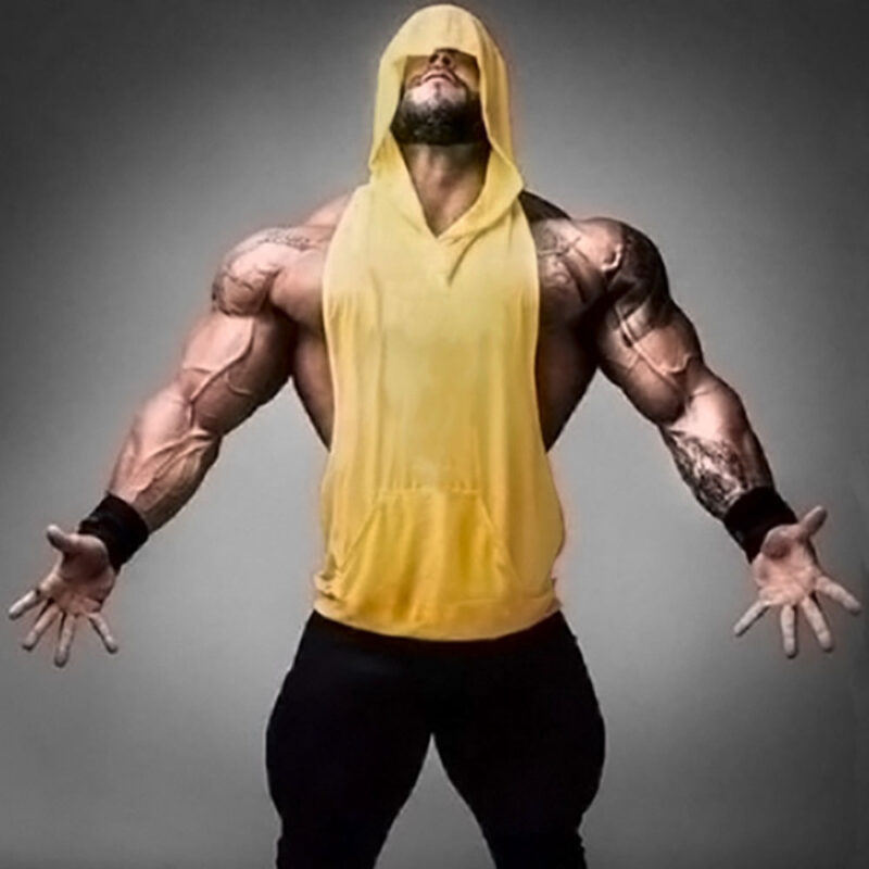 Sports style men's hooded sleeveless vest sweater - Image 2