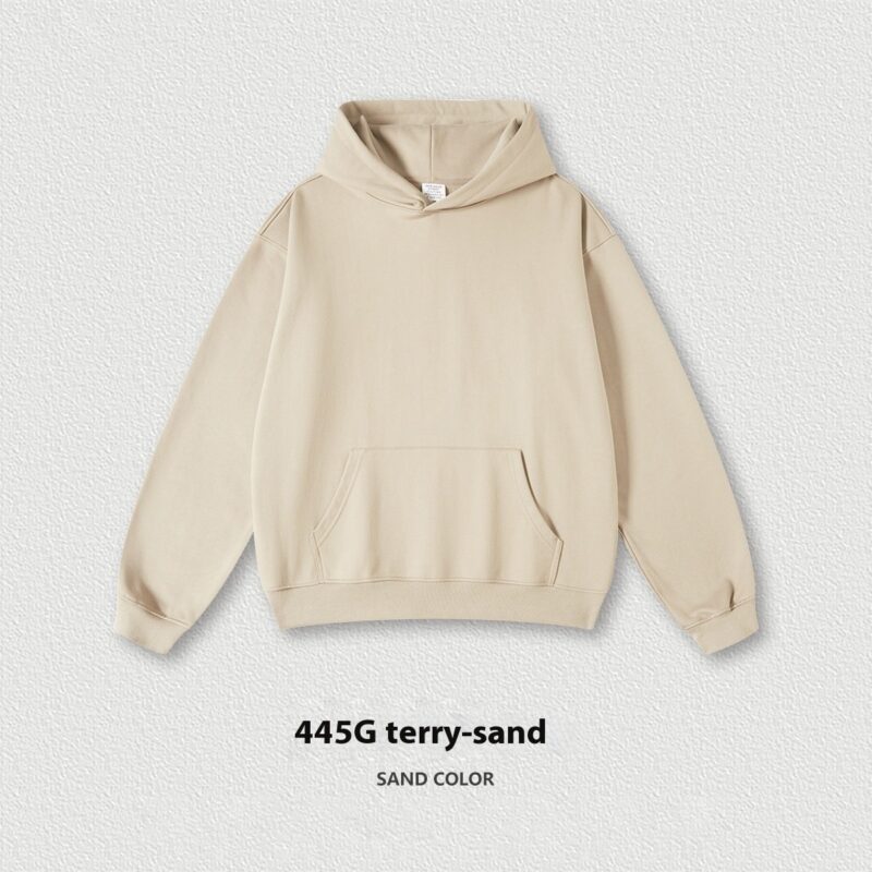 Terry Bottom Sweater Men's Pullover Hoodie - Image 3