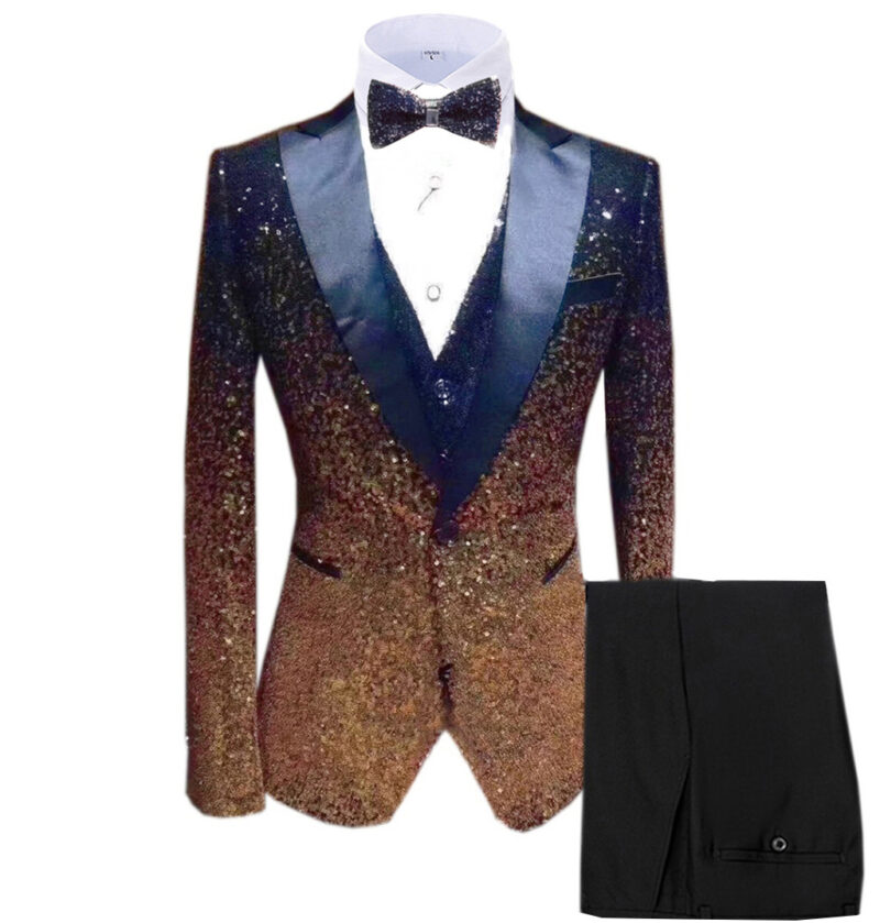 Sequin Men's Suit Three Piece Set - Image 7