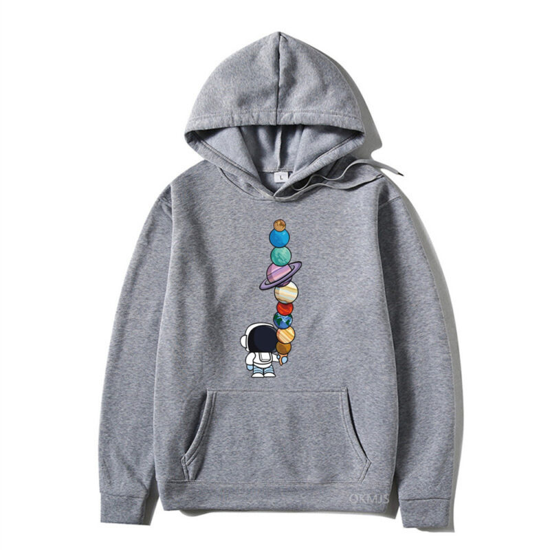 Solar System Planet Starry Sky Hooded Sweater - Image 8