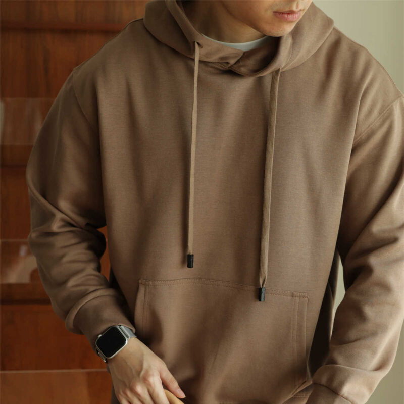 Hooded Sweater Loose Cotton Casual Solid Color Coat - Image 6