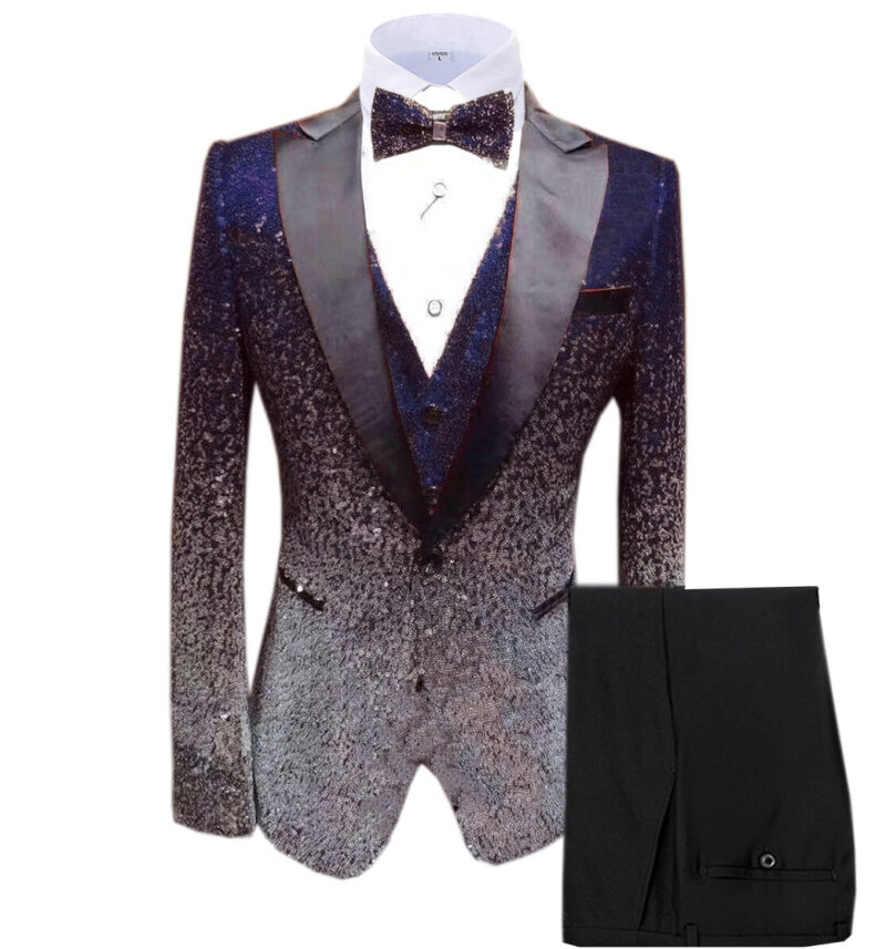 Sequin Men's Suit Three Piece Set - Image 8