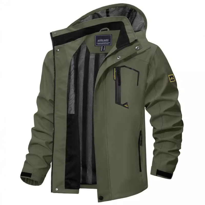 New Casual Fall Men's Long Sleeve Hooded Jacket Coat