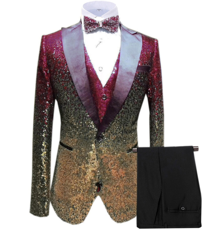 Sequin Men's Suit Three Piece Set - Image 9