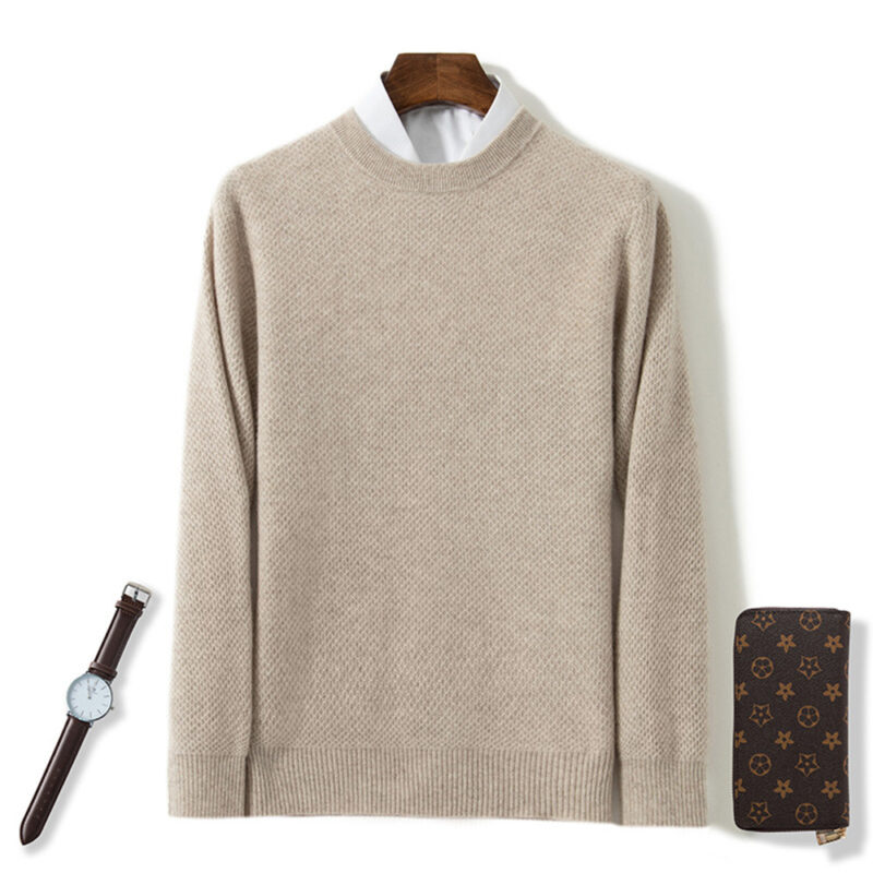 Men's Cashmere Sweater With Loose Fit Underneath The Pullover - Image 8