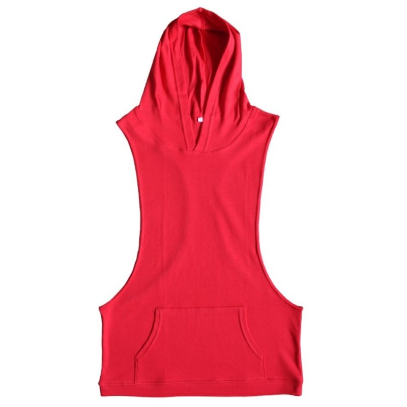 Sports style men's hooded sleeveless vest sweater - Image 4