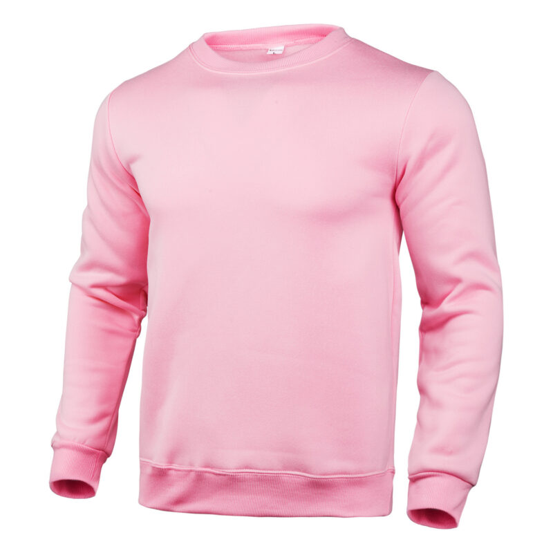 Men's And Women's Casual Sweatshirt Solid Color Round Neck Long Sleeve Pullover - Image 2