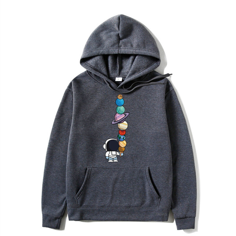 Solar System Planet Starry Sky Hooded Sweater - Image 10