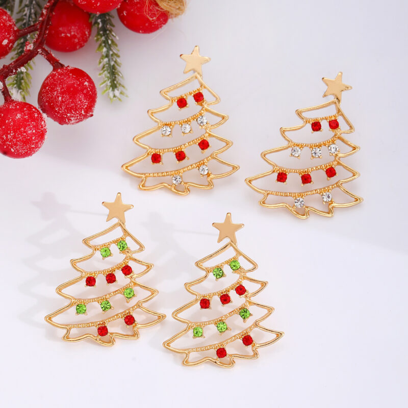 Festive Christmas Tree Earrings - Image 6