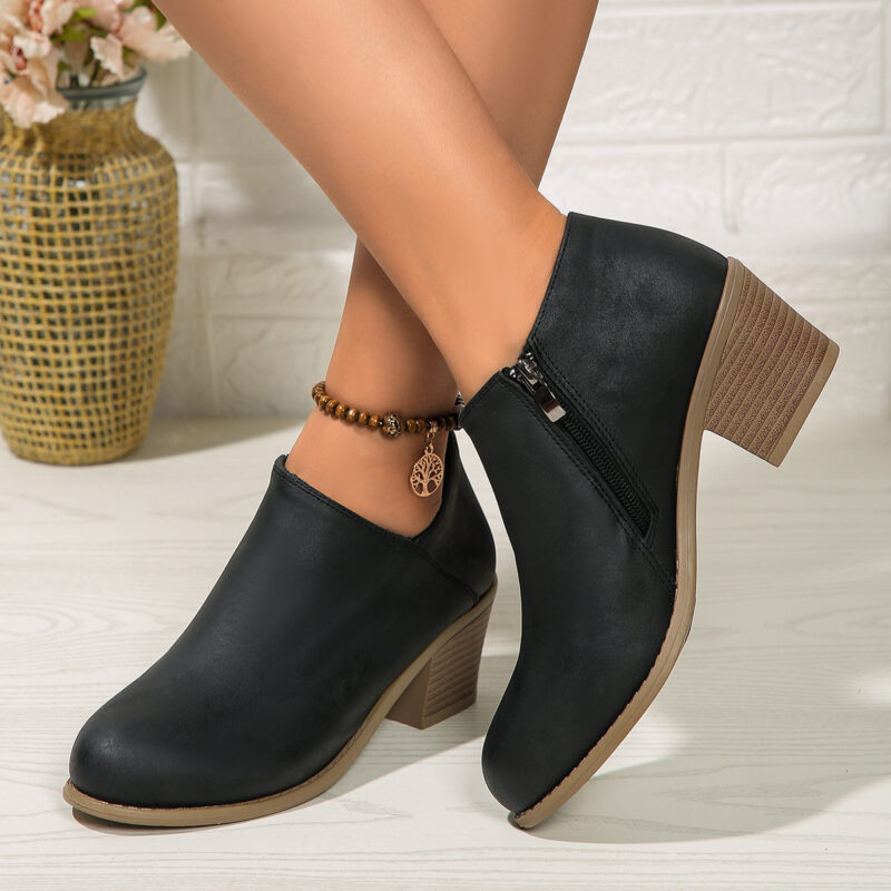 Women's Stylish Suede Ankle Boots - Image 4