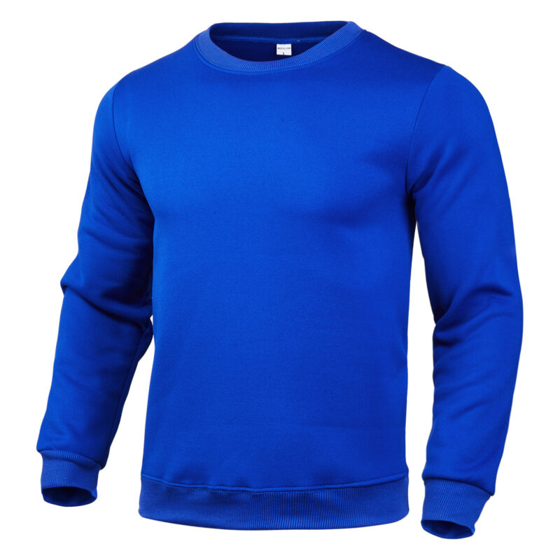 Men's And Women's Casual Sweatshirt Solid Color Round Neck Long Sleeve Pullover - Image 4