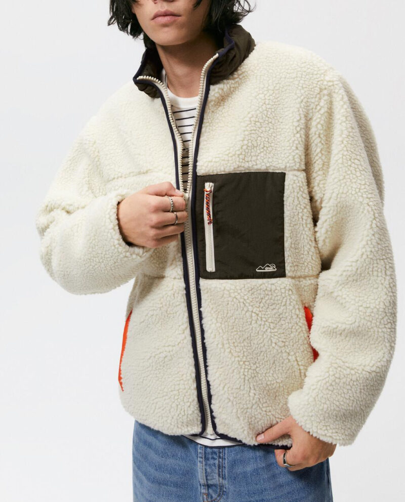 Men's Autumn And Winter Stitching Fleece Jacket Coat - Image 3