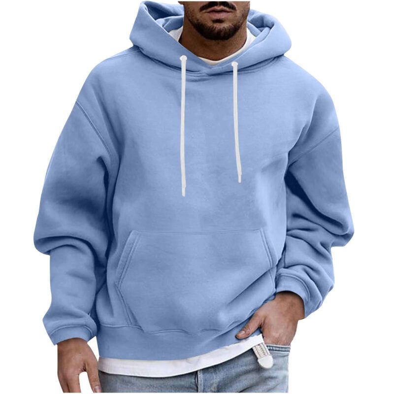 Men's Hoodie Solid Color Casual - Image 3