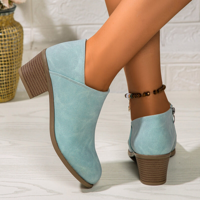 Women's Stylish Suede Ankle Boots - Image 5